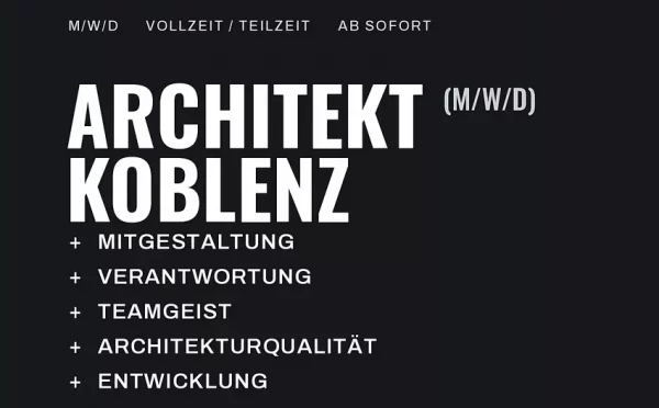 Architekt gesucht, Stellenanzeige, Koblenz, job Architekt gesucht, Stellenanzeige, Koblenz, job