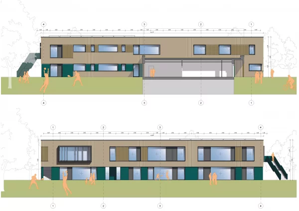 VE-20 Ansichten längs Geplante Baumaßnahmen im Bereich der Kindertagesstätten in Bad Breisig